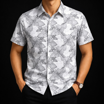Silver Bloom Aura Stitchless Shirt