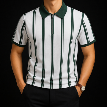 Midnight Riviera Zip Polo