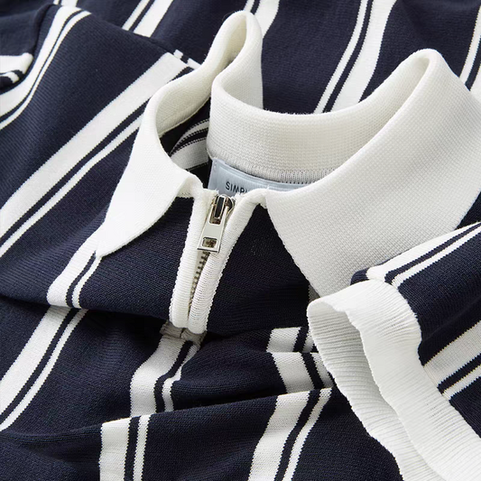 Midnight Riviera Zip Polo