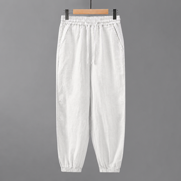 Coastal Ease Linen-Textured Relaxed Pants