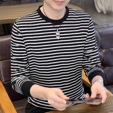 Obsidian Wave Stripe Casual T-Shirt