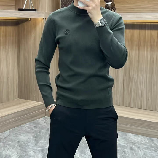 Midnight Crest Knit Pullover