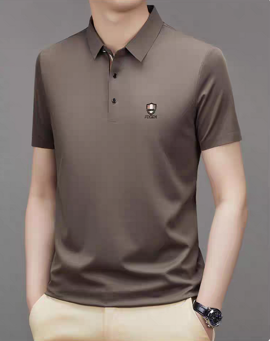 Verdant Crest Weave Polo T-Shirt