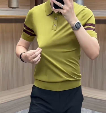Old Money Arcstripe Knit Polo