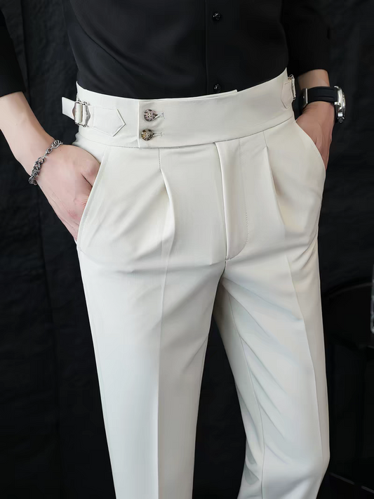 Ivory Dominion Old Money Gurkha Trousers
