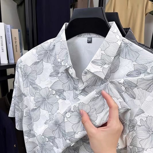 Silver Bloom Aura Stitchless Shirt