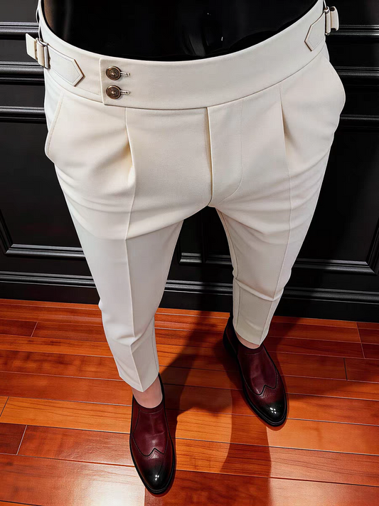 Ivory Dominion Old Money Gurkha Trousers