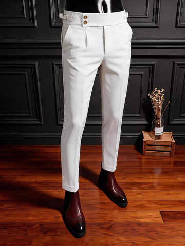 Ivory Dominion Old Money Gurkha Trousers