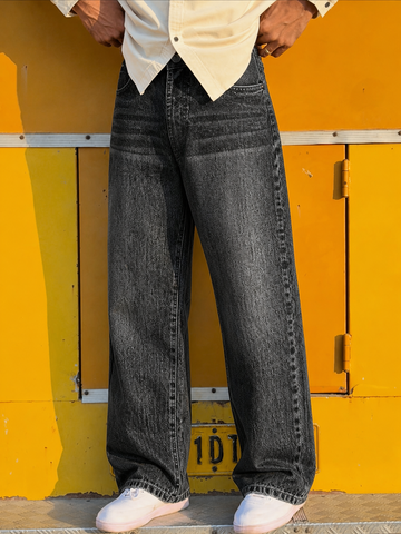 Obsidian Fade Drift Wide-Leg Denim