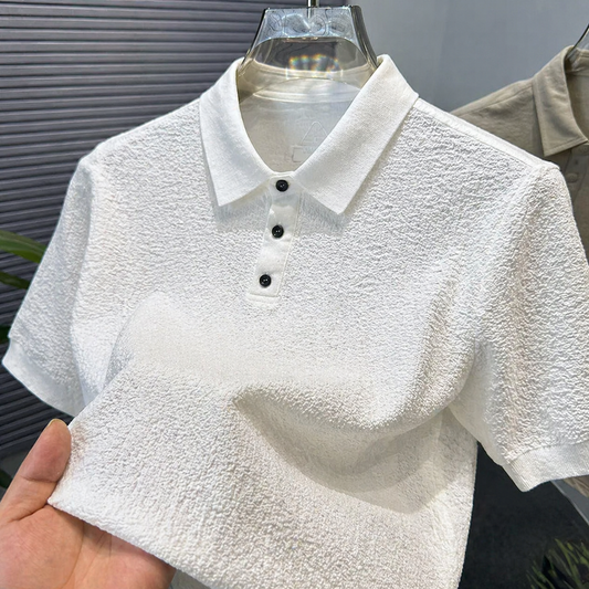 Linen Mist Riviera Knit Polo