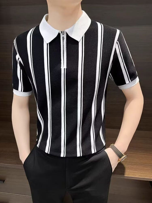 Midnight Riviera Zip Polo