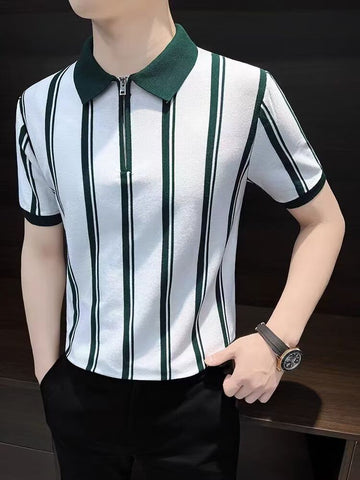 Midnight Riviera Zip Polo
